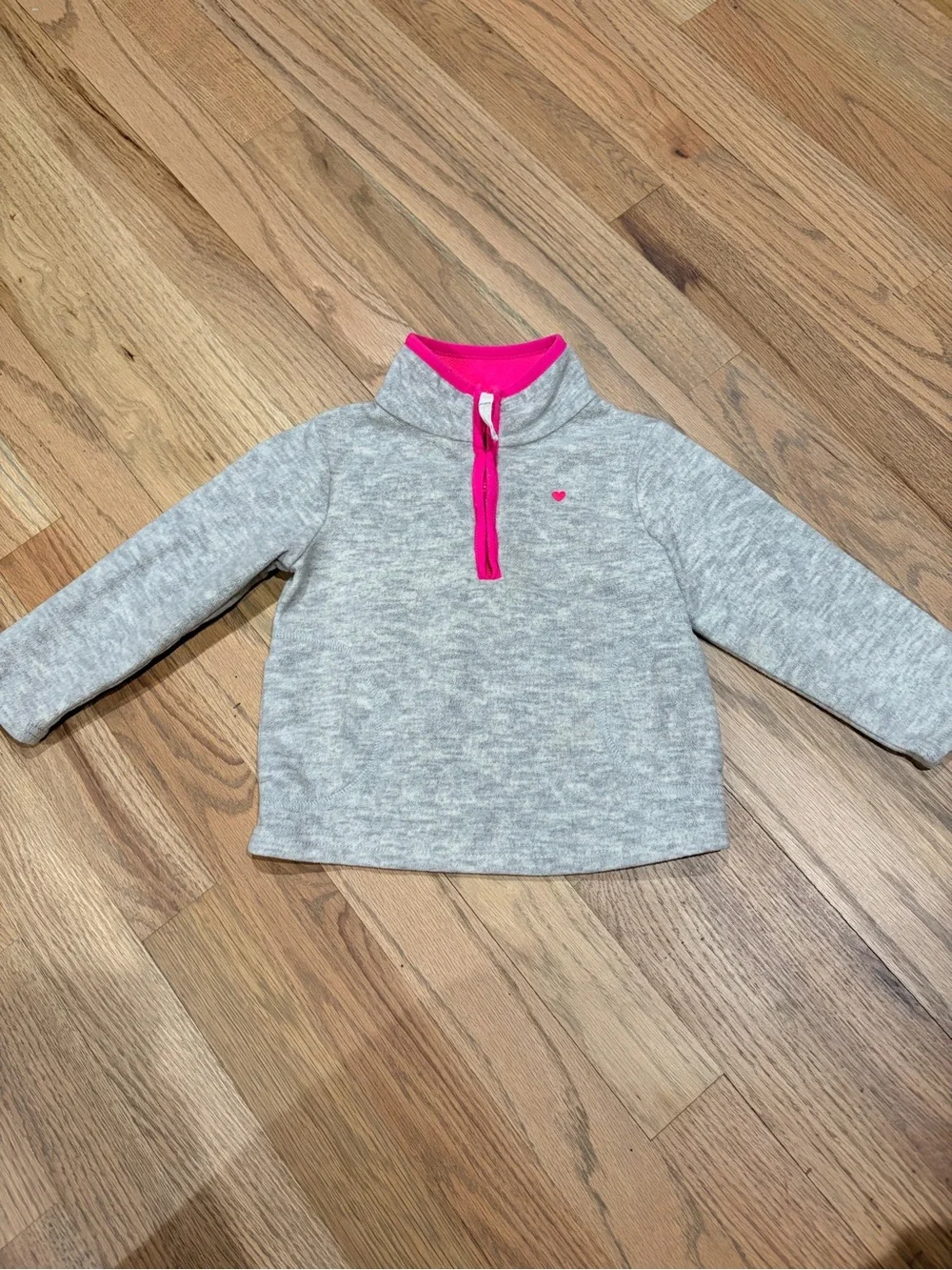 Carter’s toddler girl fleece with pink heart